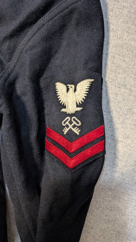 Original Military Vintage Navy Sailor Kracker Jack Blue Wool Tunic #25