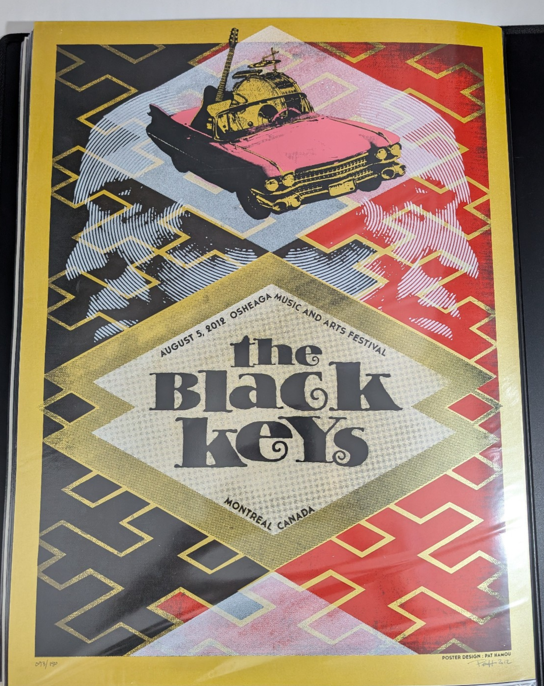 THE BLACK KEYS - OSHEAGA 2012 - FOIL PRINT - PAT HAMOU