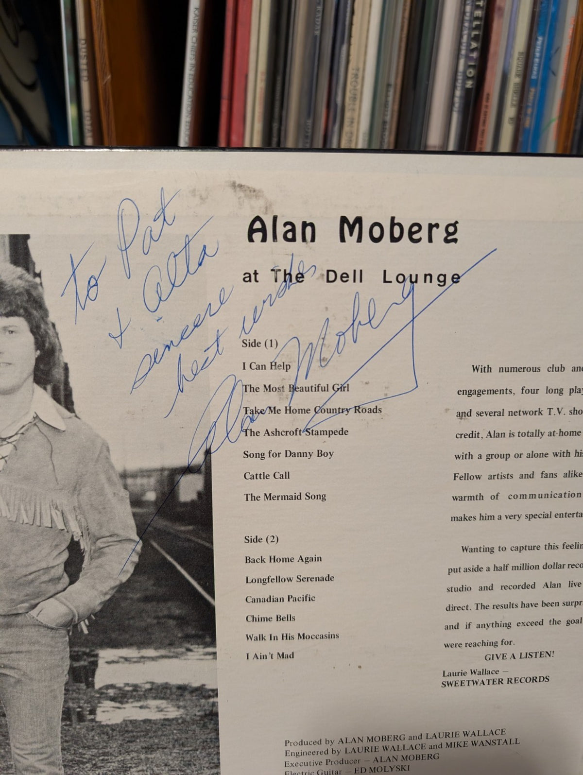 Alan Moberg   Live at the Dell Lounge (Vinyl Record LP) AUTOGRAPHED2