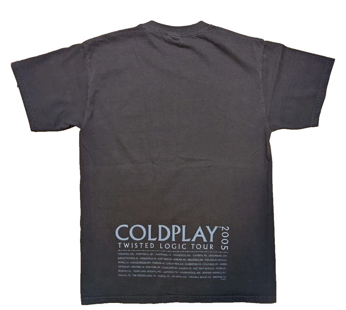 Coldplay  Twisted Logic  2005 Tour Shirt SzM1