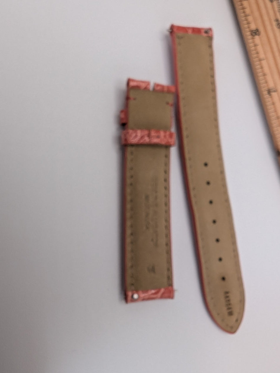18mm Pink Alligator Watch Band Strap  No Buckle1