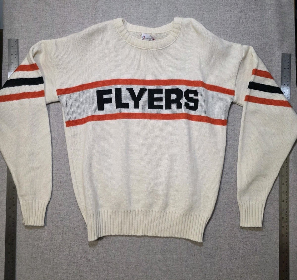 Vintage Philadelphia Flyers Cliff Engle sweater NHL size M   NBA TAG ERROR RARE0