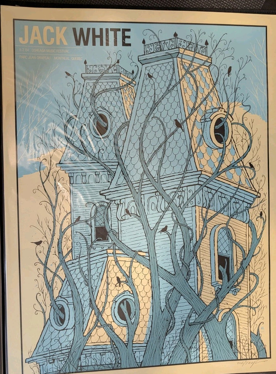 Jack White   2014 Osheaga Festival Montreal Methane Signed # Stripes   PRINT0