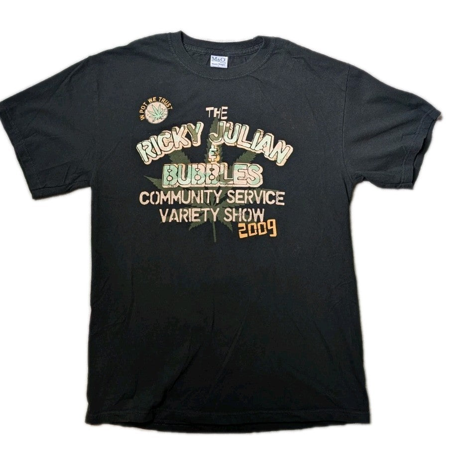 The Ricky Julian & Bubbles Community Variety Show  2009  Tour Shirt SzM0