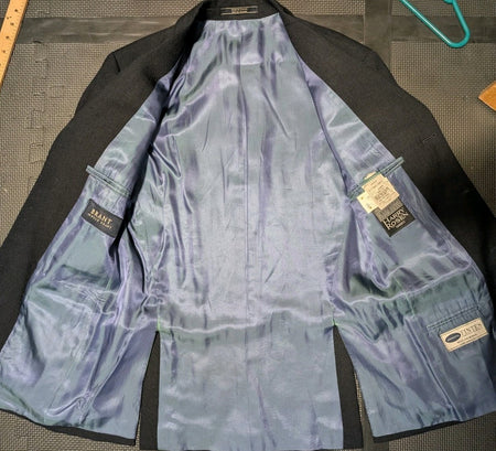 Arnold Brandt Dark Navy Blue Mohair Blend Blazer 40R 4054516