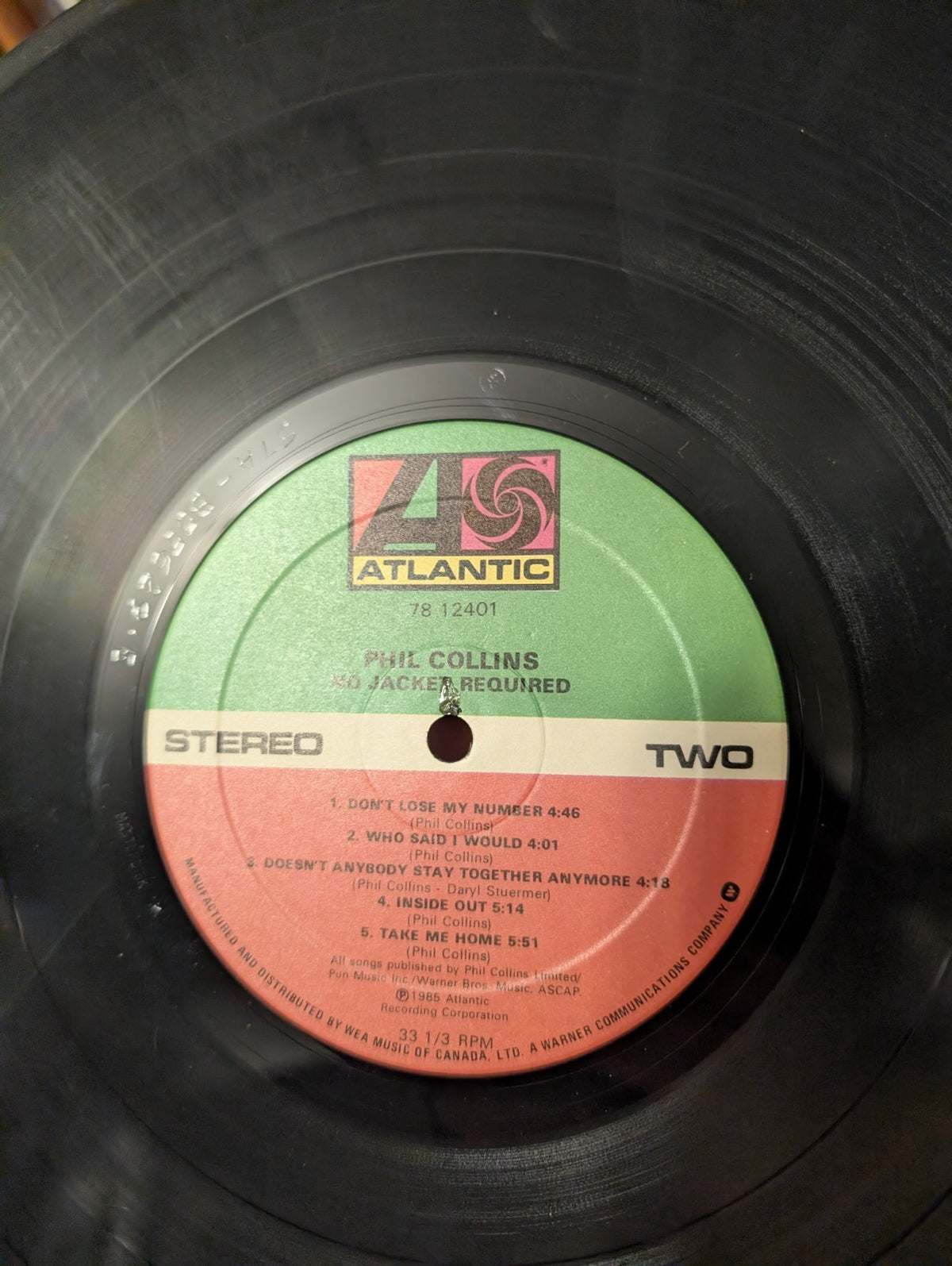 PHIL COLLINS   NO JACKET REQUIRED   1985  78 124018