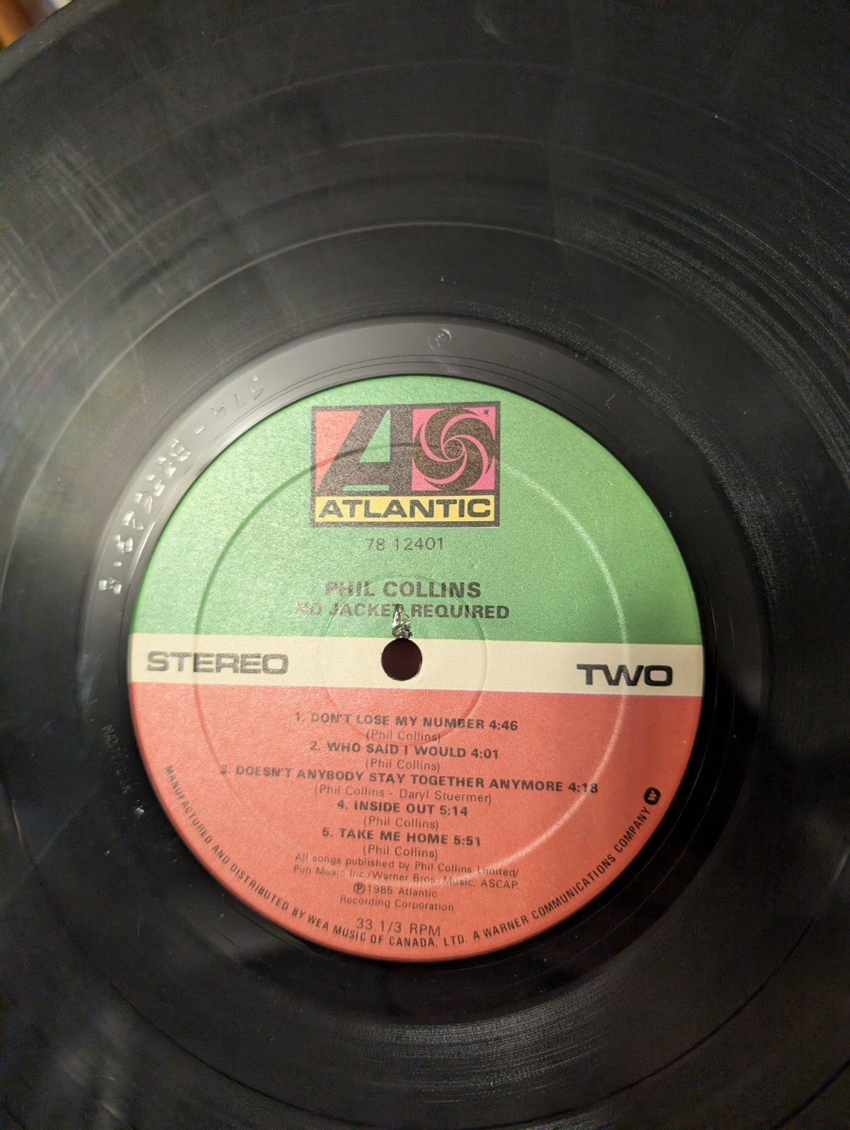 PHIL COLLINS   NO JACKET REQUIRED   1985  78 124018