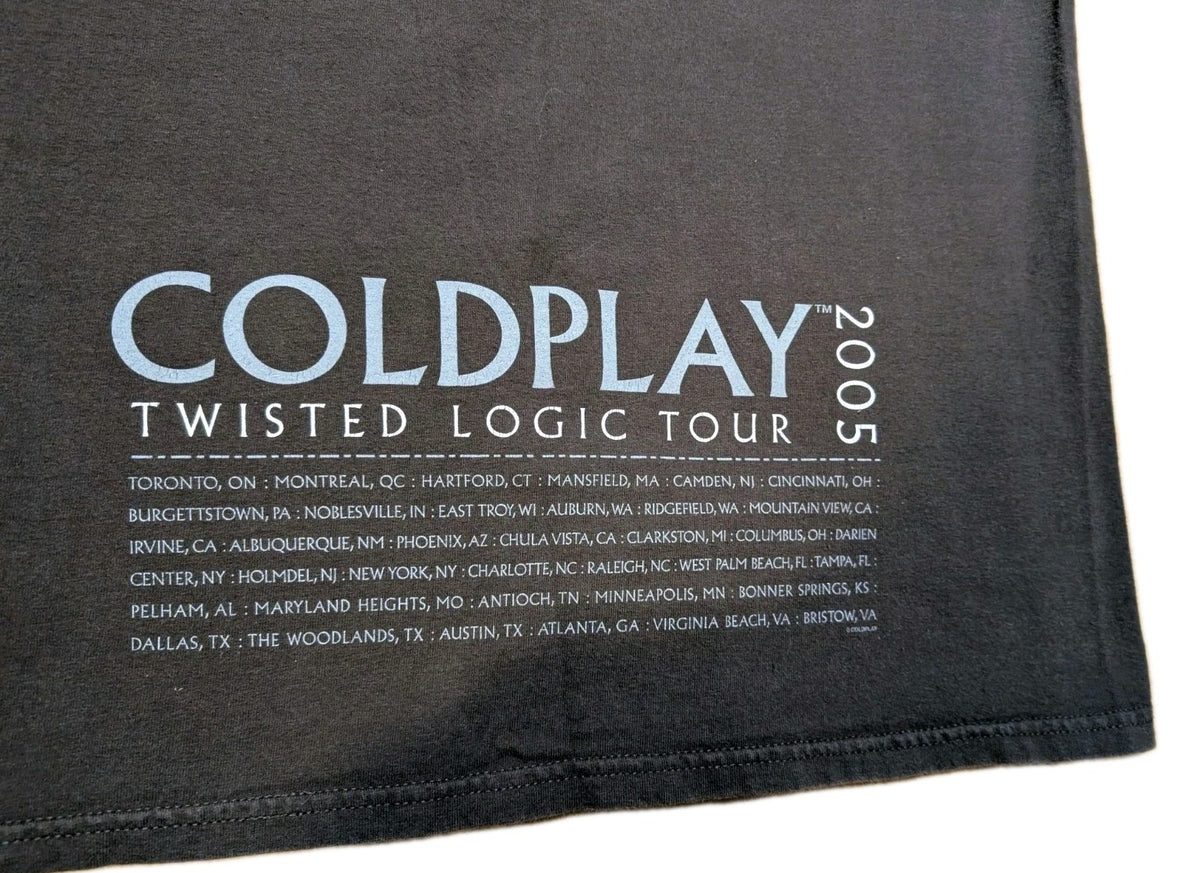Coldplay  Twisted Logic  2005 Tour Shirt SzM3