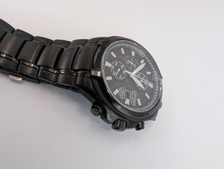 Citizen Eco Drive Titanium Chronograph Sapphire WR 100m Mens Watch B612 s0783429