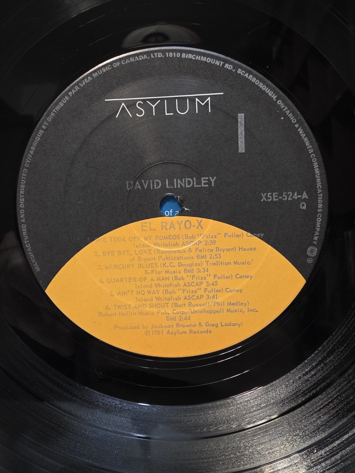 David Lindley - El Rayo-X - 12" Album - 1981 - Canada4