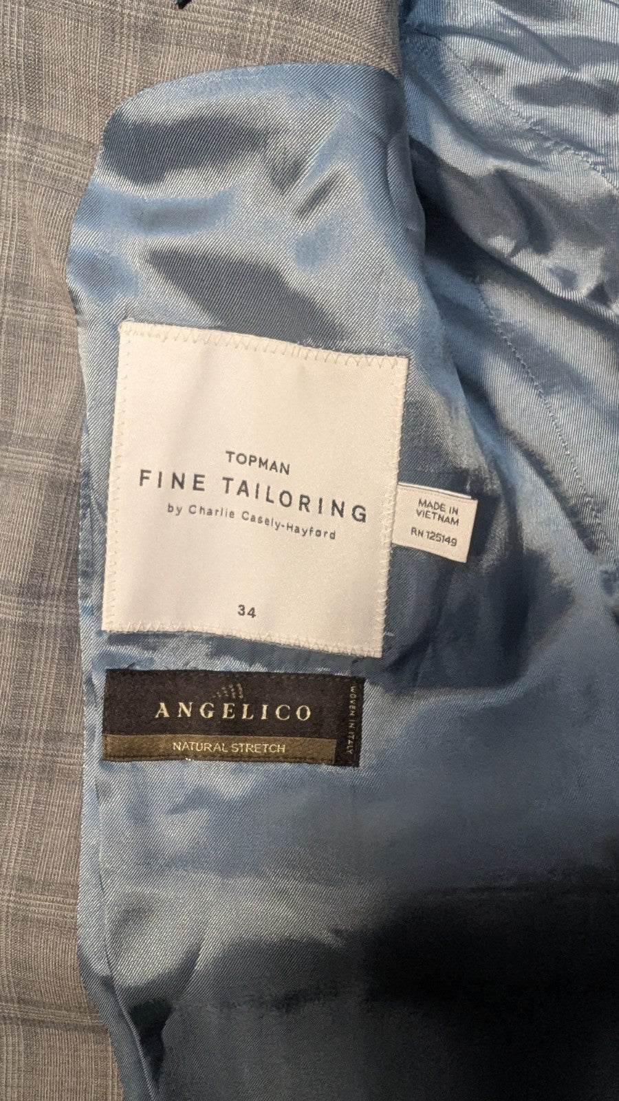Topman Suit Jacket (34) + Pants (30R)   Grey Plaid8