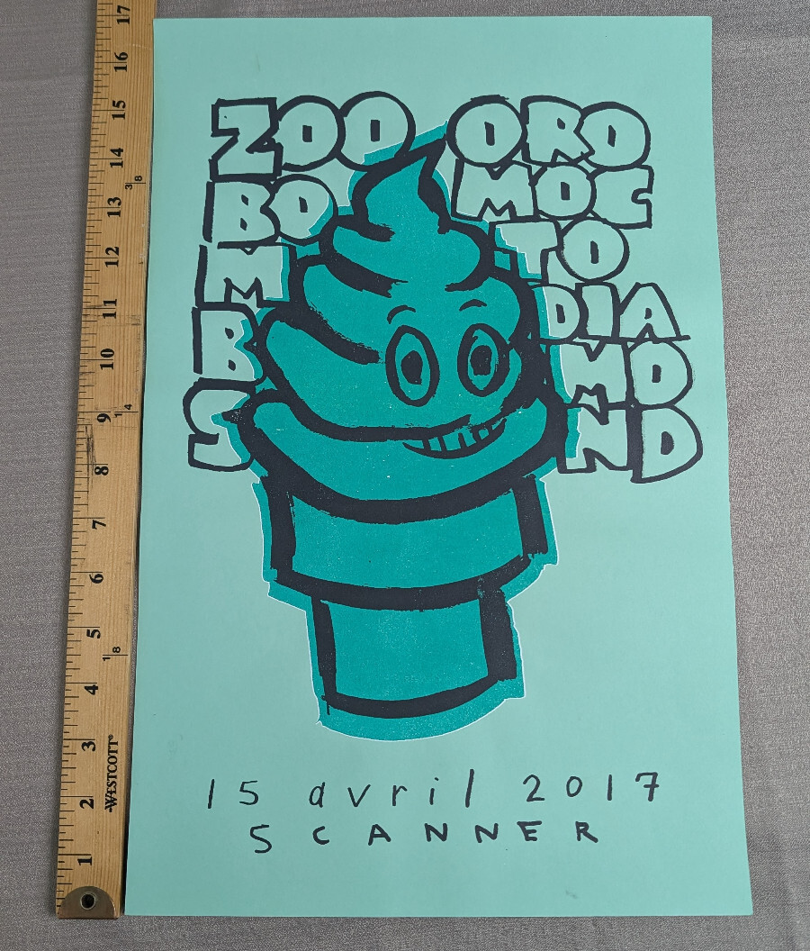 ZooBombs - Silk Screen Concert Poster 2017