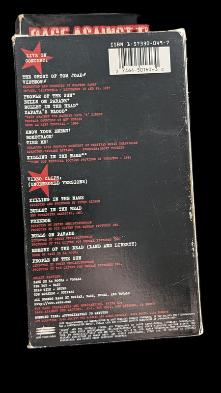 Rage Against The Machine – Rage Against The Machine,VHS, Single Box Set 