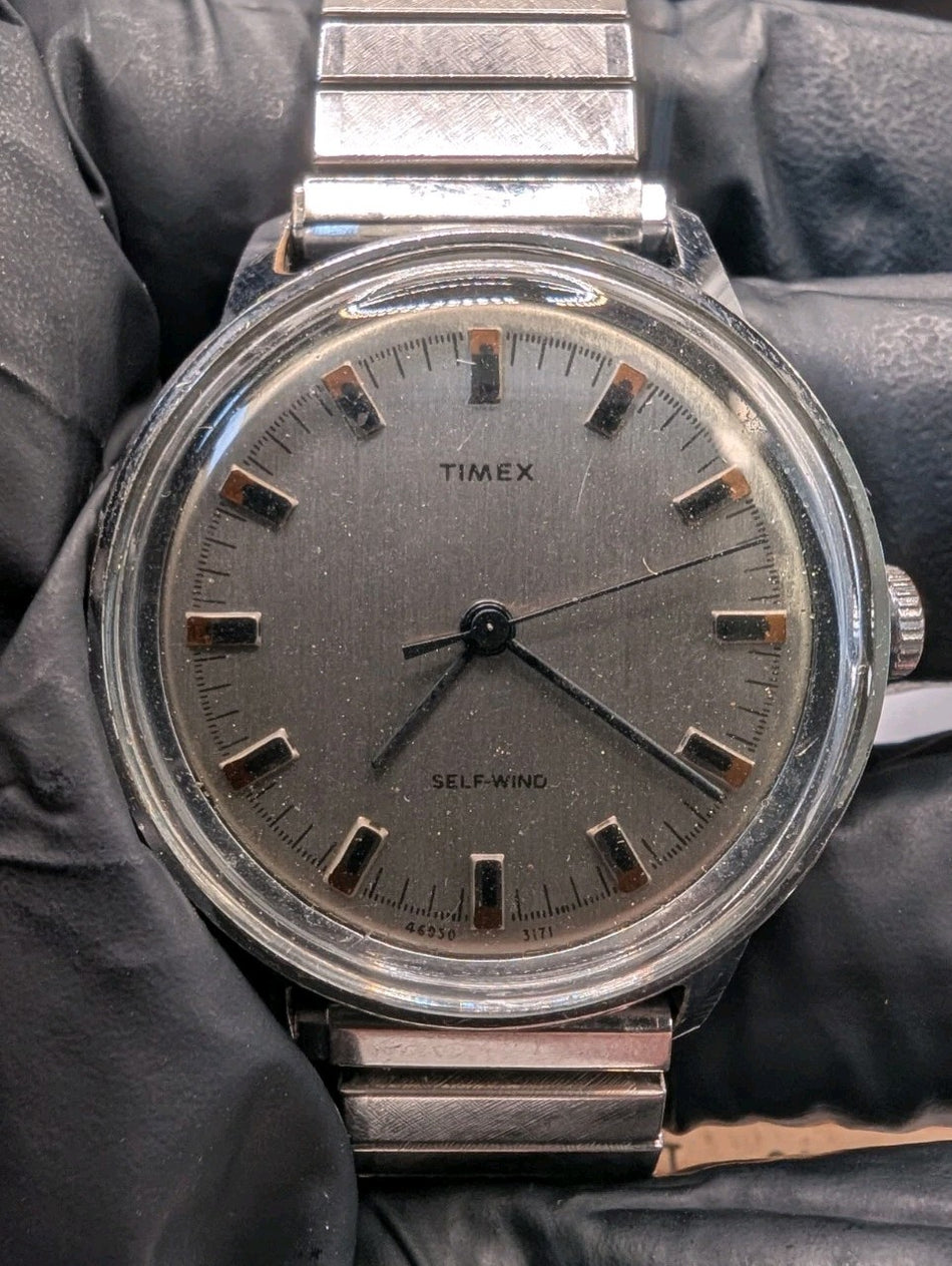 1971 Timex - self wind - Automatic - W/Speidel Watch Band - Works0