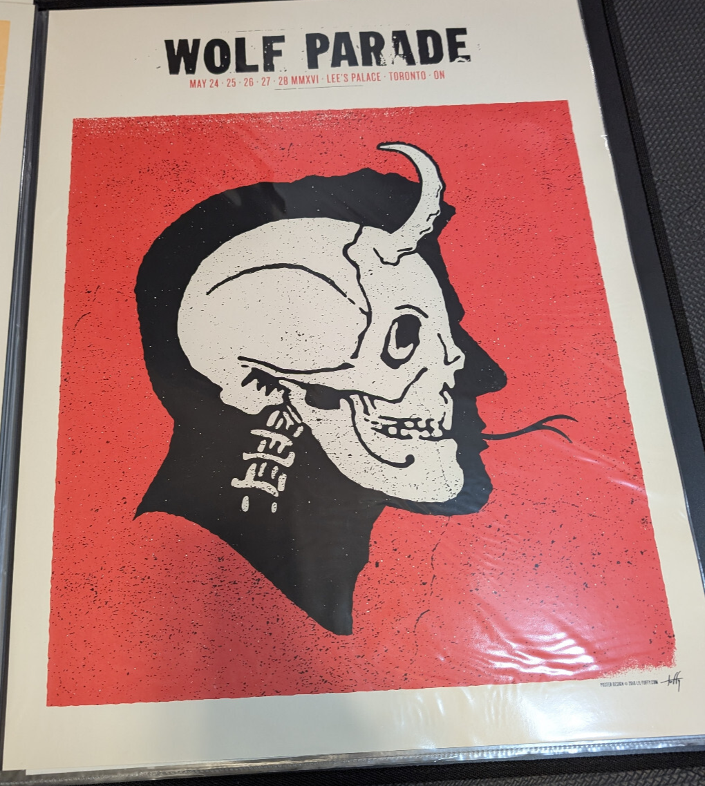 Wolf Parade - 2016 Toronto Screen Print Poster -  OOP