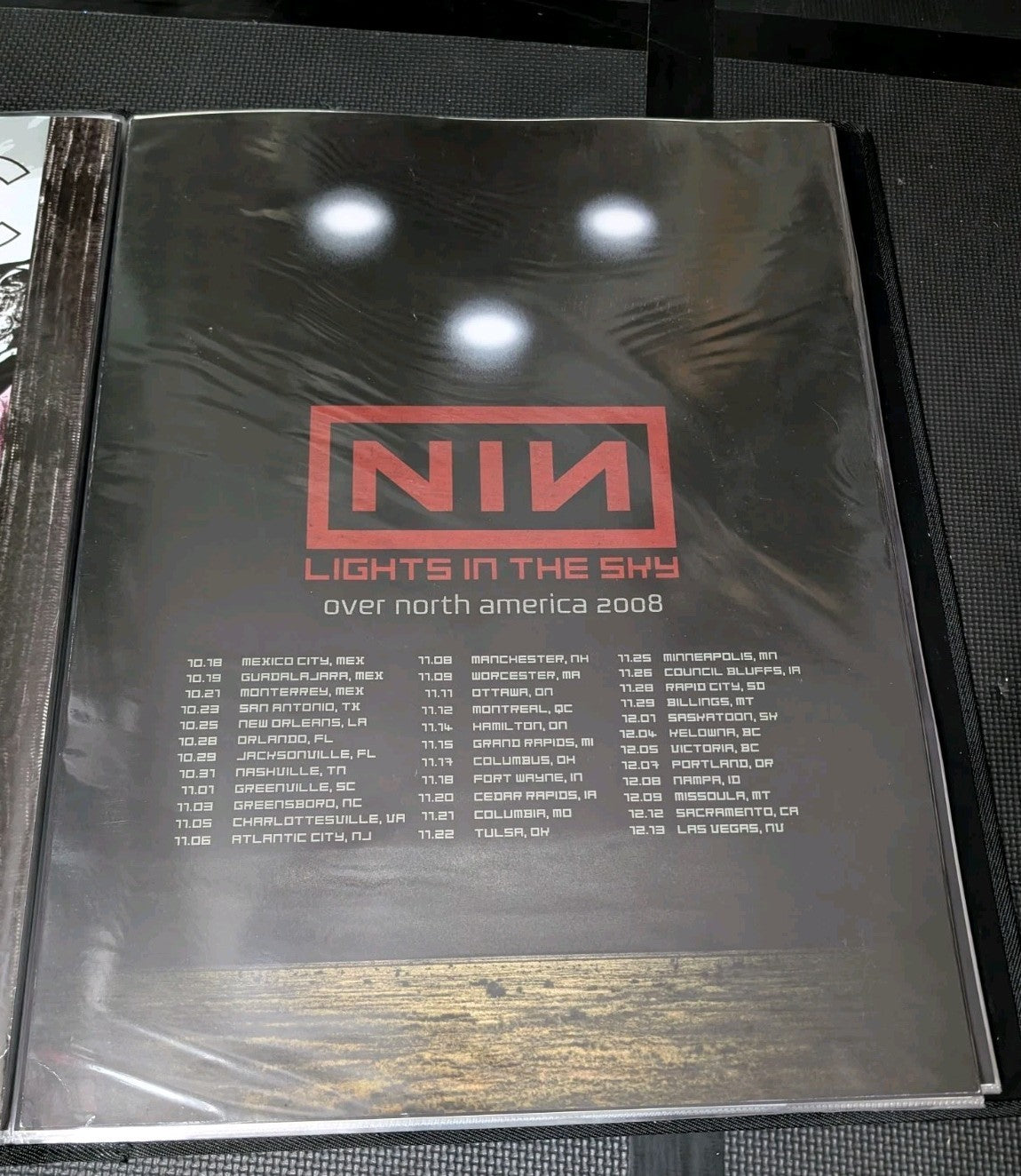 NIN   Lights In The Sky  2008   Tour Poster   18x240