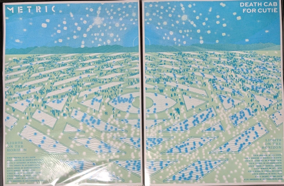Death Cab For Cutie   Metric   2x Screen Print  0