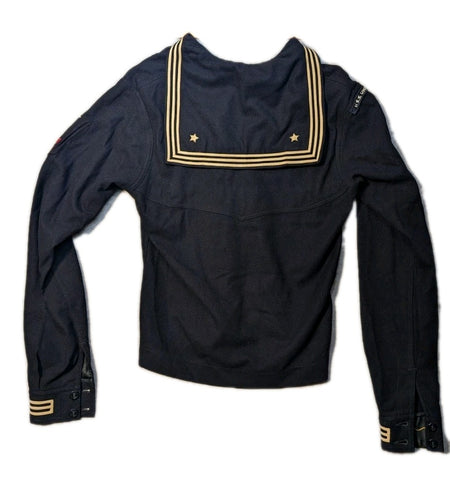 Original Military Vintage Navy Sailor Kracker Jack Blue Wool Tunic #21