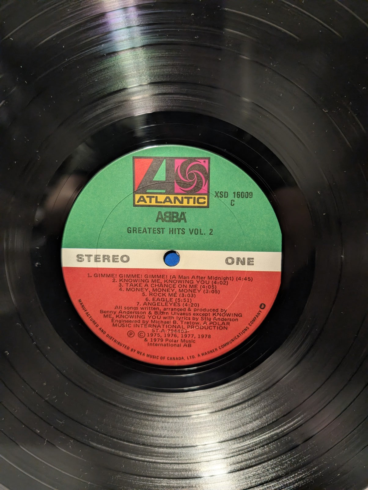 1979 ABBA Greatest Hits Vol. 2 Vinyl Atlantic XSD 16009 Canada VG+ Dancing Queen4