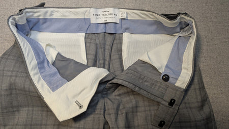 Topman Suit Jacket (34) + Pants (30R)   Grey Plaid13