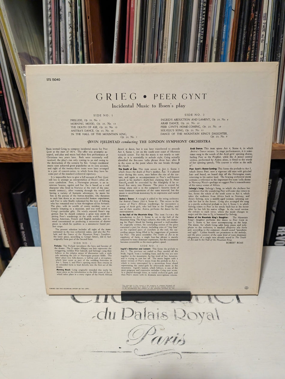 Grieg   Peer Gynt   London Symphony Orchestra    Fjeldstad   STS 15040  Reissue1