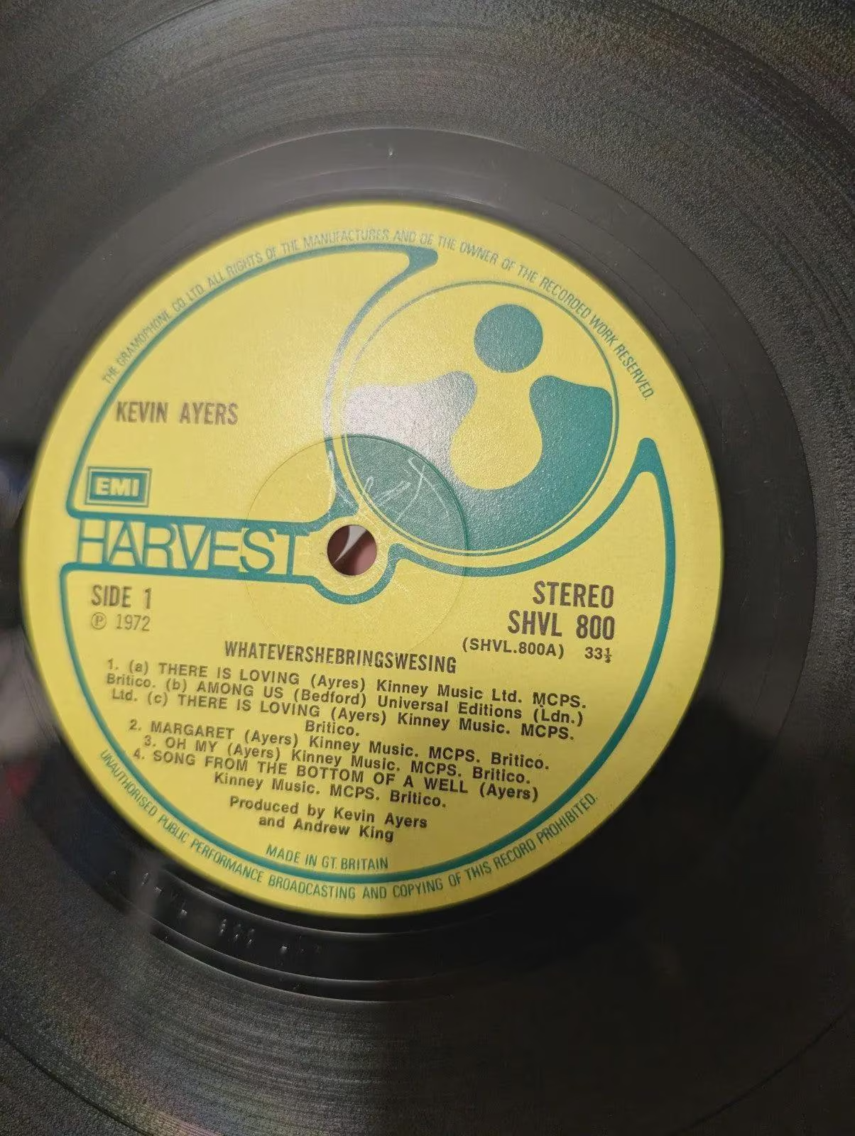 KEVIN AYERS   Whatevershebringswesing LP (RARE UK Import on HARVEST)7