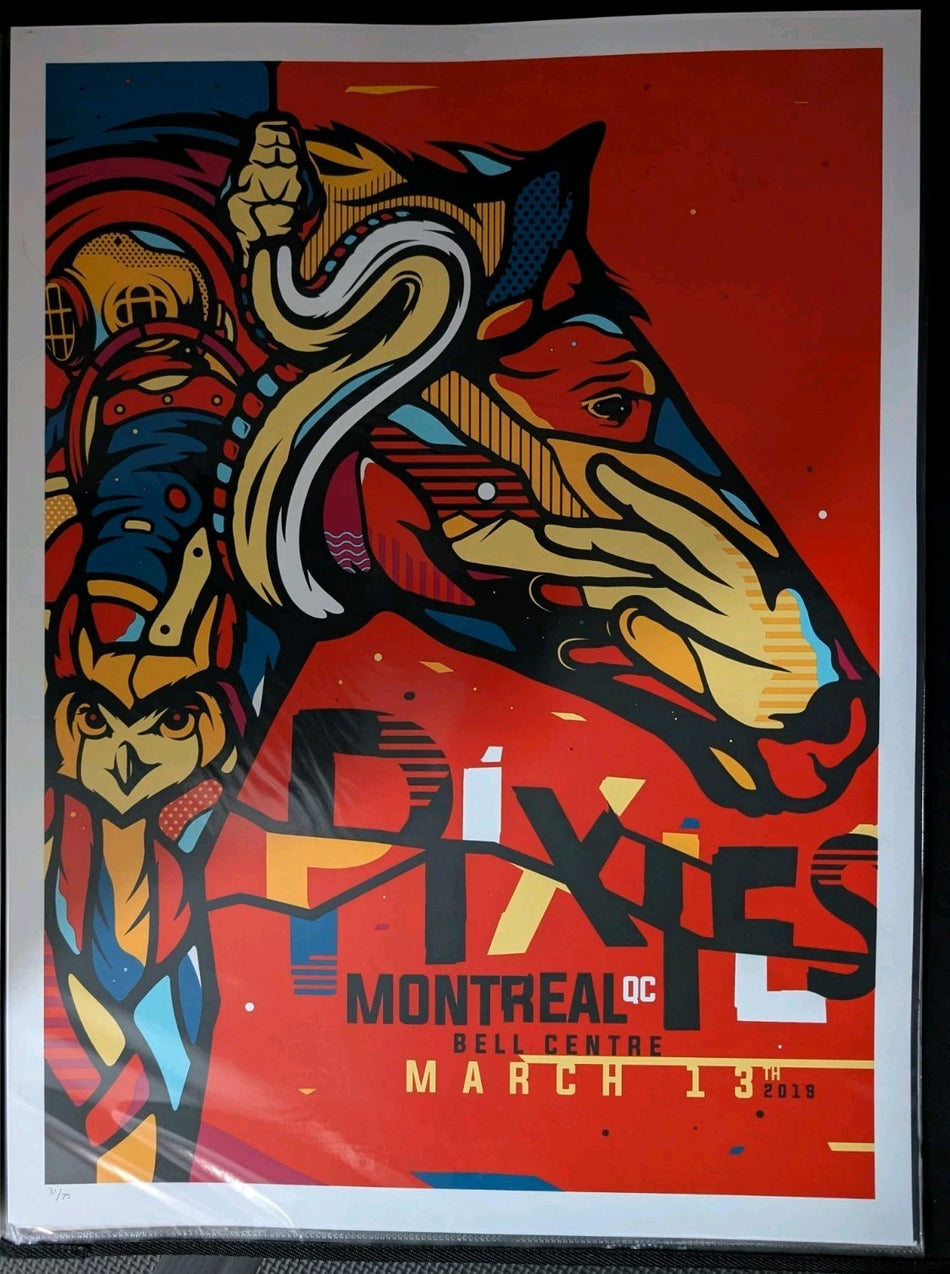 The Pixies   2013  Montreal Concert Poster  #'D   Montreal  31of75 18x240
