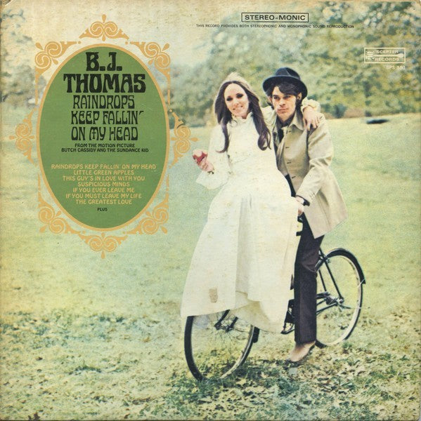 B.J. Thomas Raindrops Keep Fallin' On My Head 12" VINYL RECORD 0