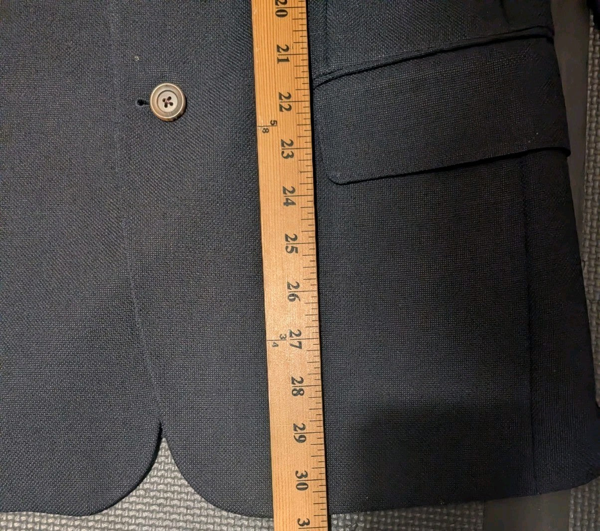 Arnold Brandt Dark Navy Blue Mohair Blend Blazer 40R 4054513