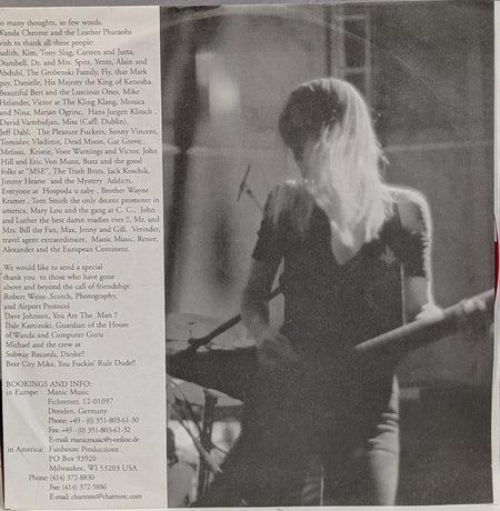 Mistreaters White Stripes- Von Munz Red Trans Vinyl '99 -W/OG Printed Jacket