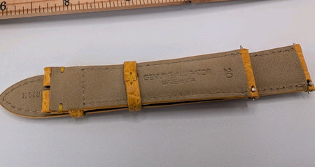 20mm Mustard Yellow Alligator Watch Band   Unused  No Buckle1