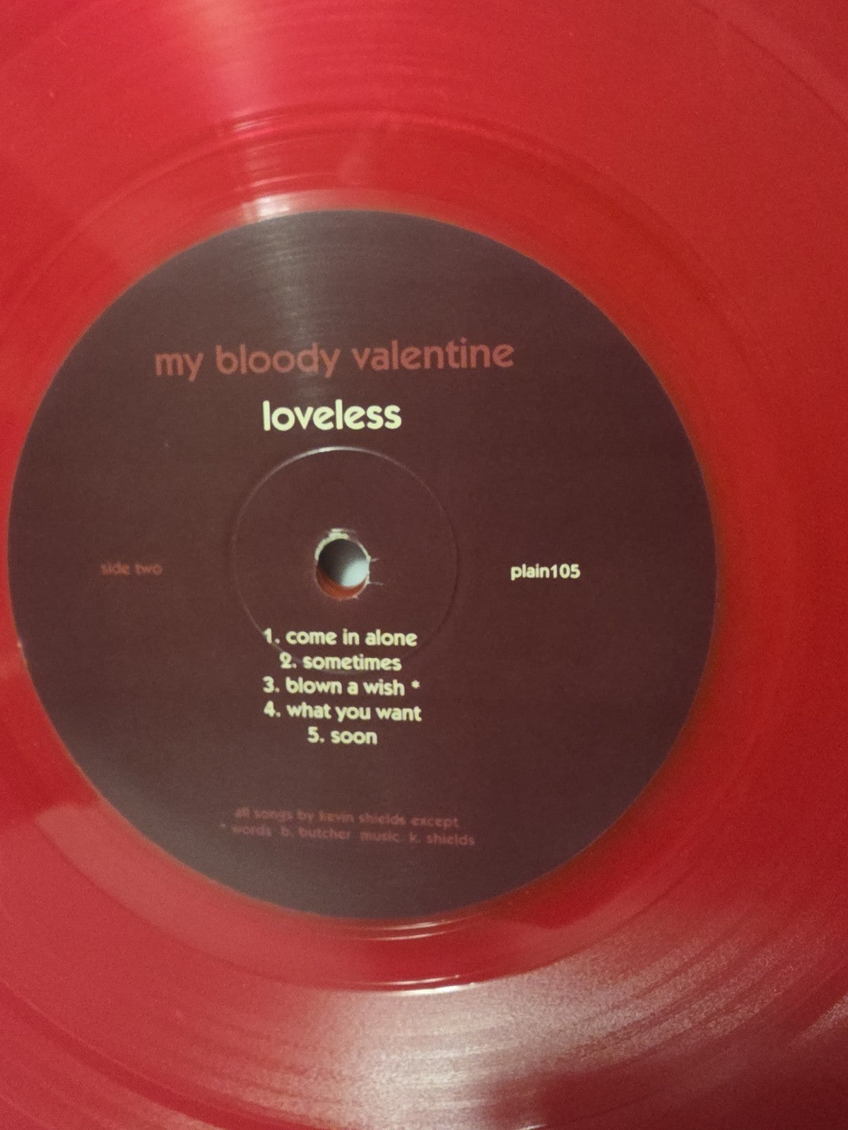 My Bloody Valentine - Loveless US  #1000 RED vinyl LP 2009 - Cleaned & Tested11