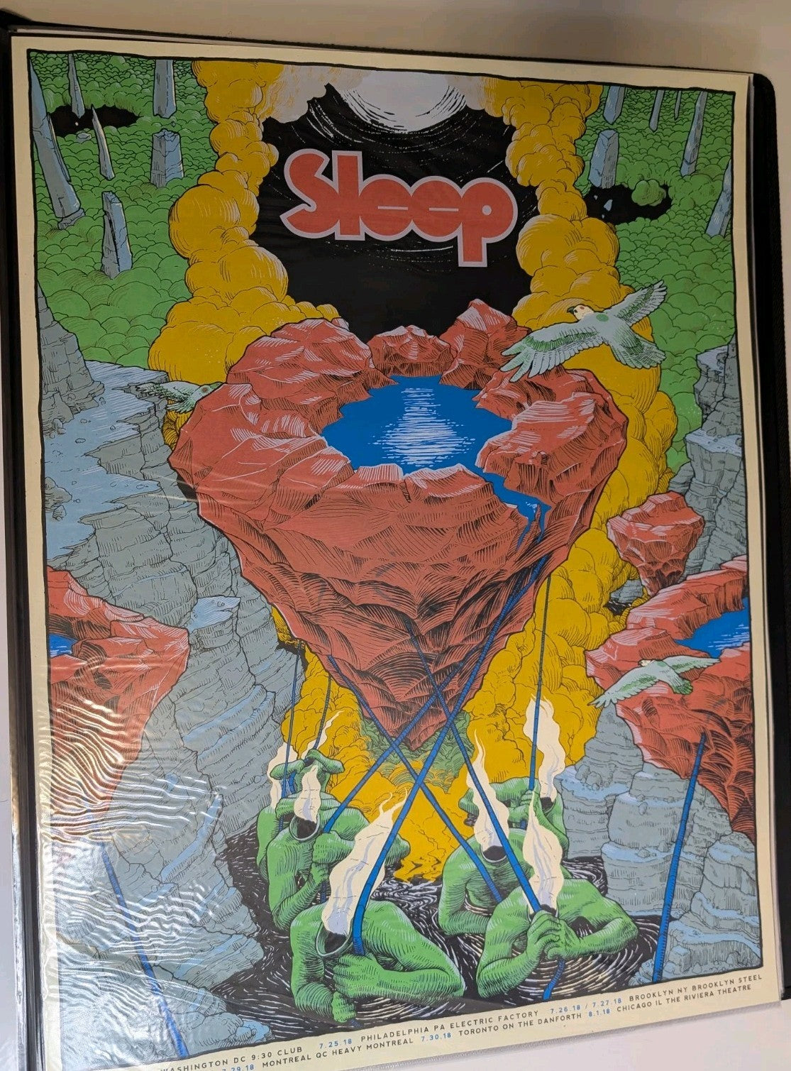SLEEP - 2018 USA/US Tour Poster - Dave Kloc Dopesmoker 18" x 24"