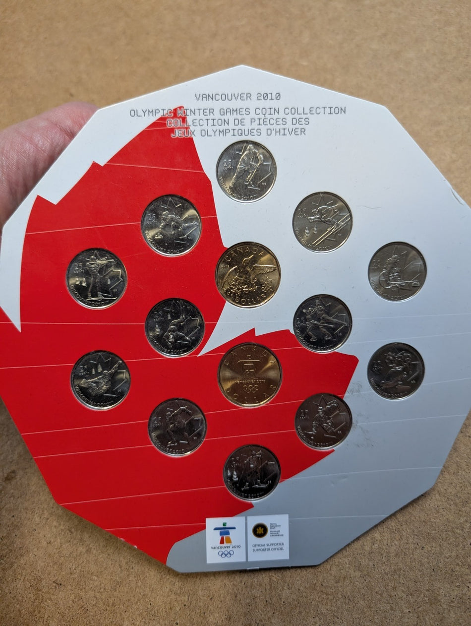 2010 VANCOUVER OLYMPIC WINTER GAMES COIN COLLECTION, 14 COIN SET0