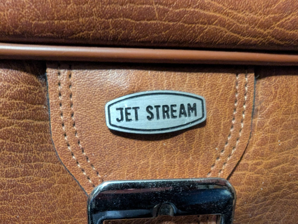 Vintage Jet Stream faux leather carryon bag, shoulder bag overnight bag1