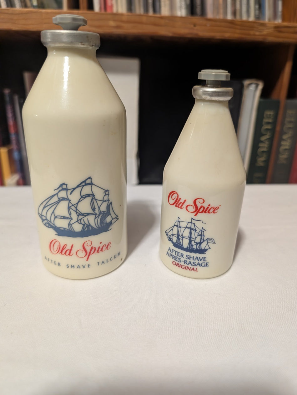 2 VINTAGE OLD SPICE BOTTLES (75ml) (3 Oz) 0