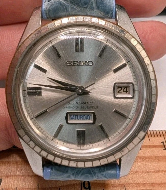 Vintage Seiko Seikomatic 6206 8100 Diashock 26 Jewels Automatic Watch0