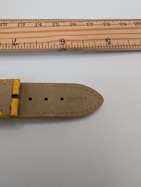20mm Mustard Yellow Alligator Watch Band   Unused  No Buckle2