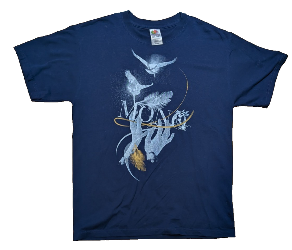 Vintage Mono Silent Flight Sleeping Dawn 2009 Rock Band Blue T Shirt Size Medium0