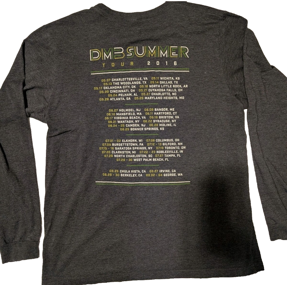 2016 Dave Matthews Band Long Sleeve Concert Tour Shirt size XL1