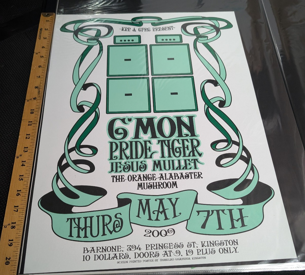 G'mon Pride Tiger+Jesus Mullet+ Alabaster Mushroom Concert Print -2009