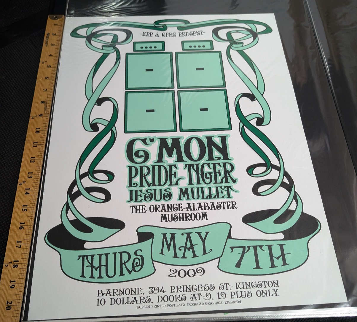 G'mon Pride Tiger+Jesus Mullet+ Alabaster Mushroom Concert Print -2009