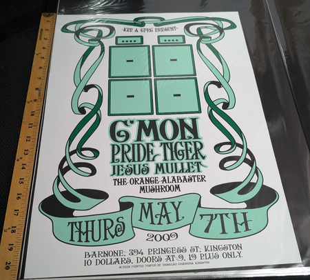 G'mon Pride Tiger+Jesus Mullet+ Alabaster Mushroom Concert Print -2009
