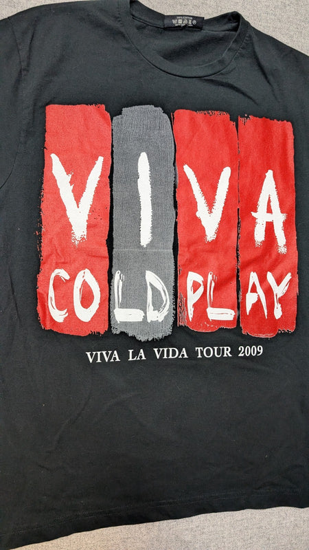 Coldplay Viva La Vida   Tour Shirt  2009 Tour Band Tee  Size Large2