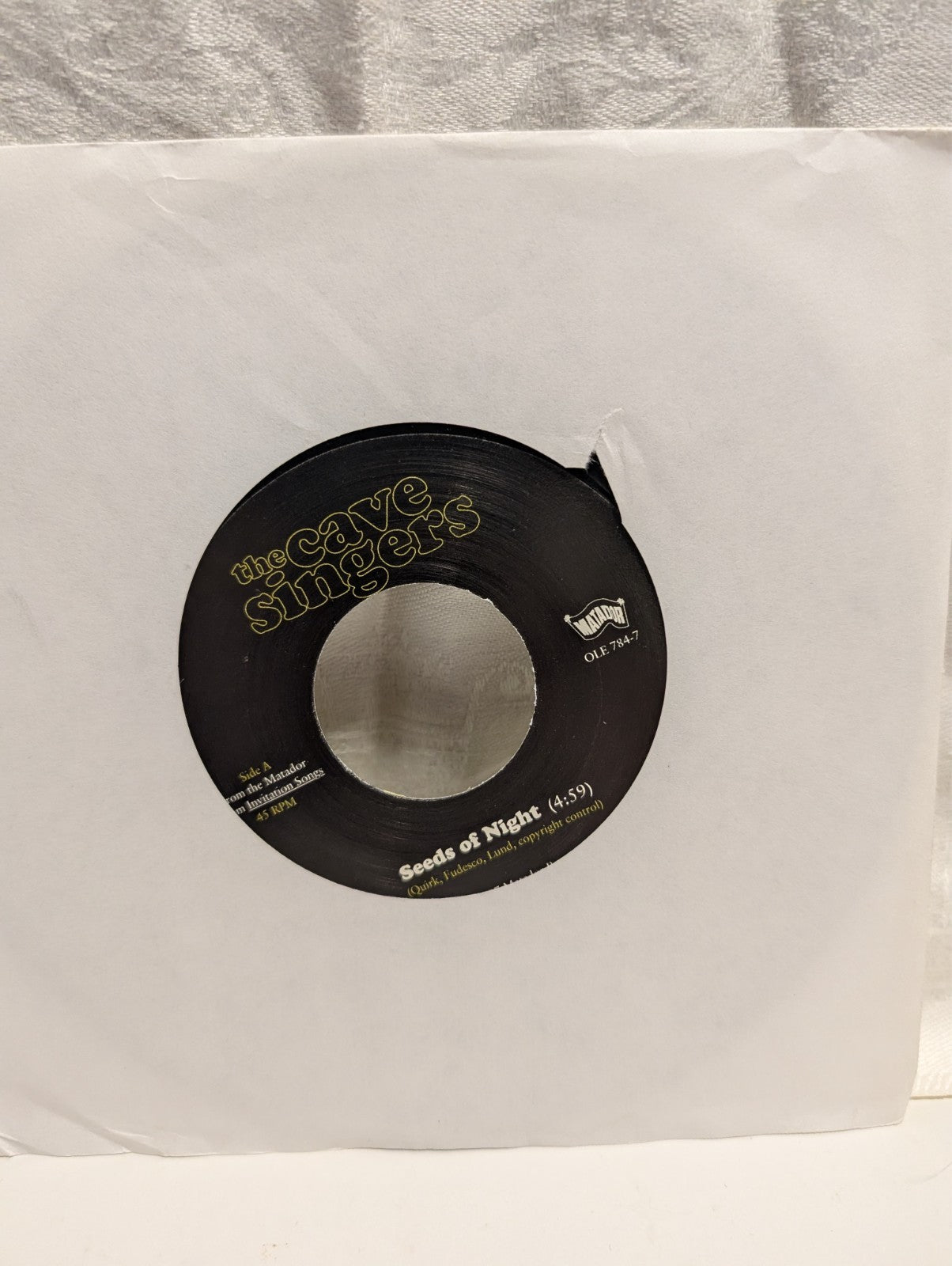 CAVE SINGERS   AFTER THE FIRST BAPTISM   7" RECORD0