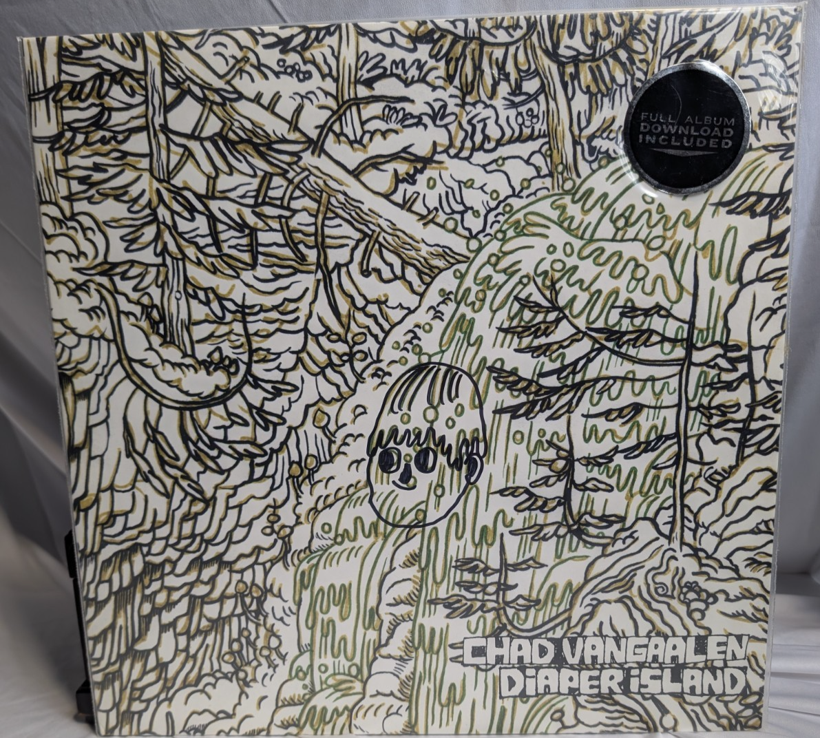 CHAD VANGAALEN DIAPER ISLAND   12" RECORD   AUTOGRAPHED W/DOODLE BY CHAD0