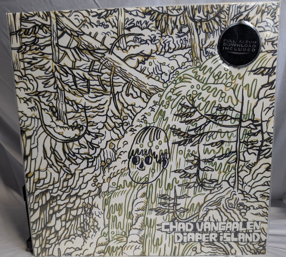 CHAD VANGAALEN DIAPER ISLAND   12" RECORD   AUTOGRAPHED W/DOODLE BY CHAD0