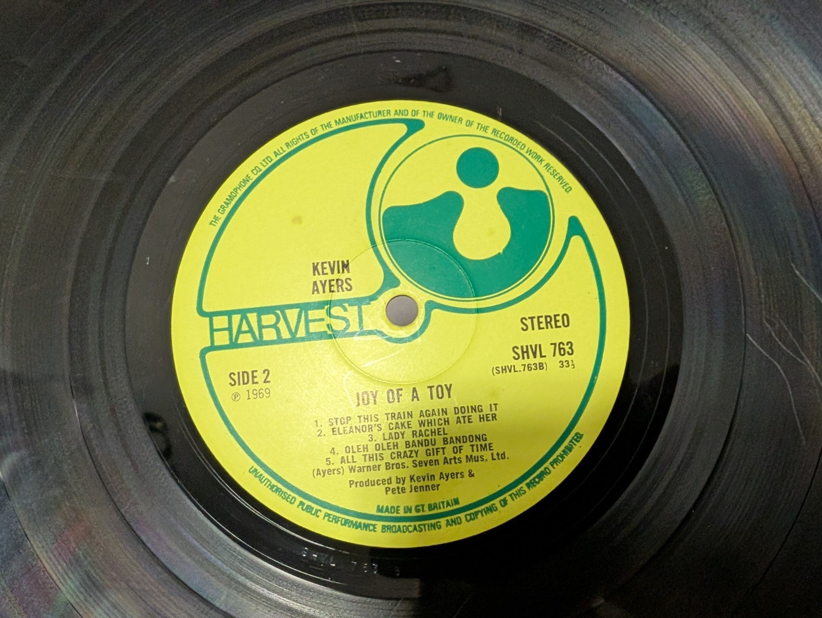 Kevin Ayers ‎– Joy Of A Toy VINYL LP UK 1969- Repress-Transitional Press-RARE8