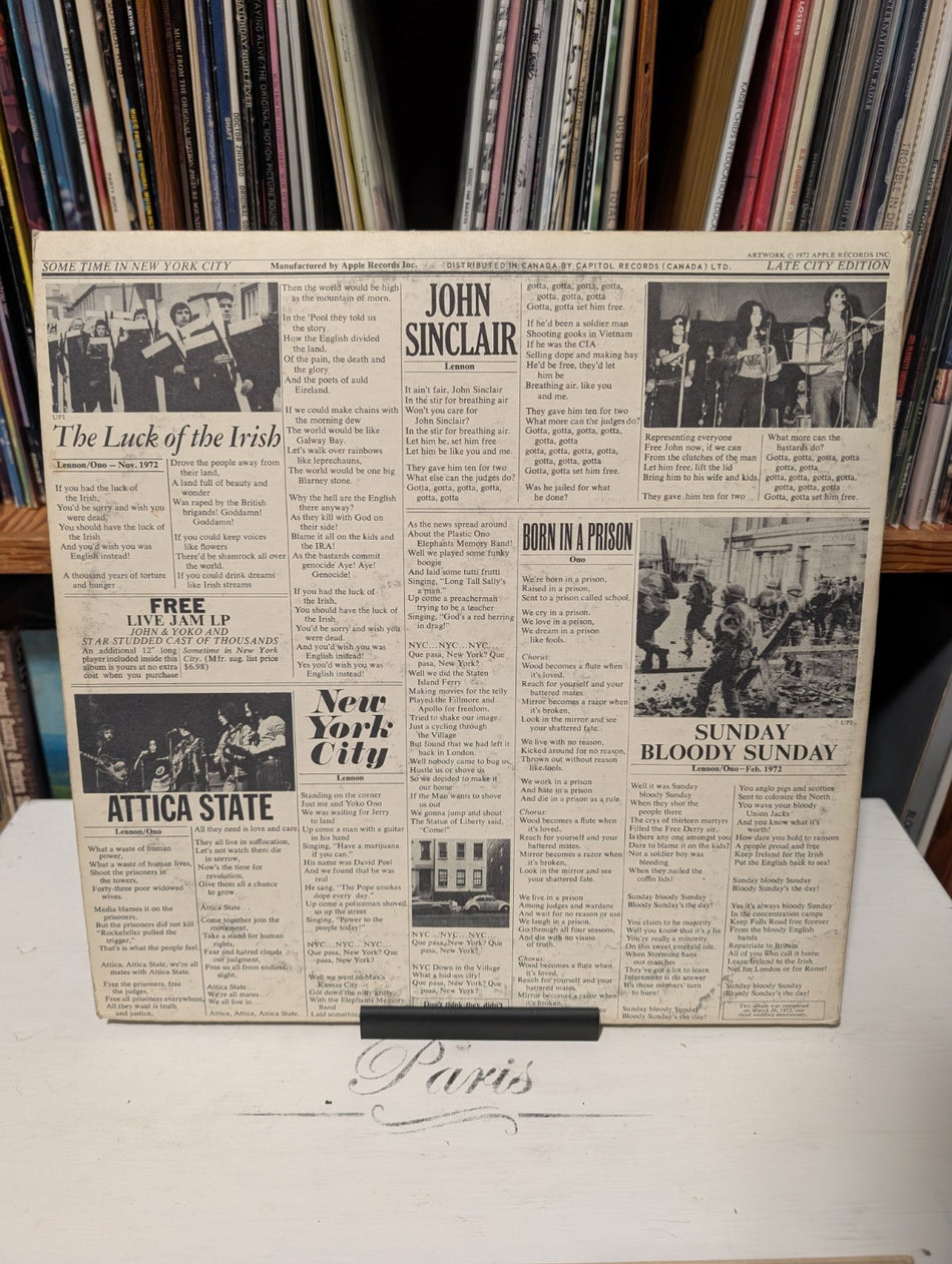JOHN LENNON YOKO ONO   SOME TIME IN NEW YORK CITY, SVBB 3392 APPLE WINCHESTER 721