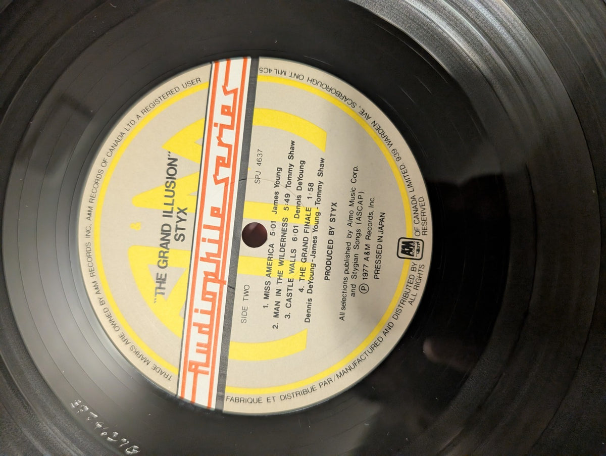 STYX The Grand Illusion LP 1977 A&M Audiophile Series Canadian Press SPJ 46377